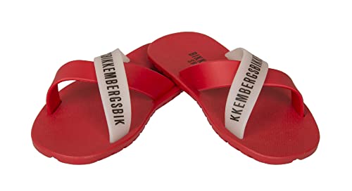 Chaussons Bikkembergs garçon SA68 en rouge Rosso fabriqué en Italie