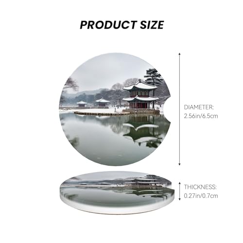 2 posavasos de cerámica para portavasos de auto miniatura 3
