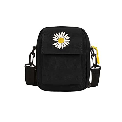 FuninCrea Crossbody Phone Bag, Cute Mini Canvas Shoulder Bag With Zipper