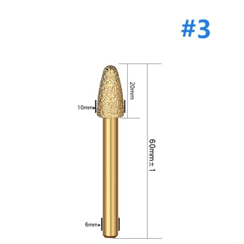 Fresa diamantada vacuum brazed 6mm para metal y piedra miniatura 2