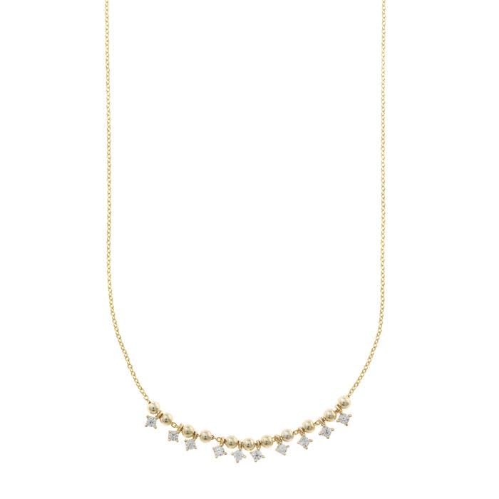 Genérico Collar para Mujer Salvatore con bolitas y circonitas colgantes 213C0175