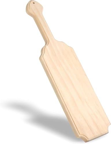 Pllieay 15 Inch Unfinished Wooden Paddle, Greek Fraternity Paddle, Solid Pine Wood Paddle, Wooden Frat Paddle, Natural Color Craft Wood Great for DIY Home Decoration
