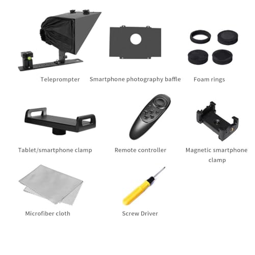 Image of FEELWORLD TP13A Wide Angle Teleprompter Supports up to 11 inch Smartphone /Tablet Prompting Smartphone DSLR Recording Flexible Telescopic Design Simplified Collocation APP Remote Control
