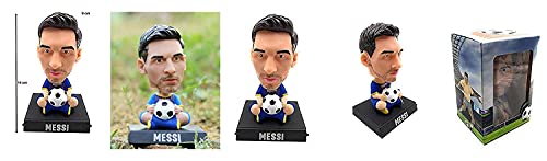 Image of Super Hero Messi Action Figure Limited Edition Bobblehead with Mobile Holder for Car Dashboard, Office Desk & Study Table,Rubber,15 X 10 cm