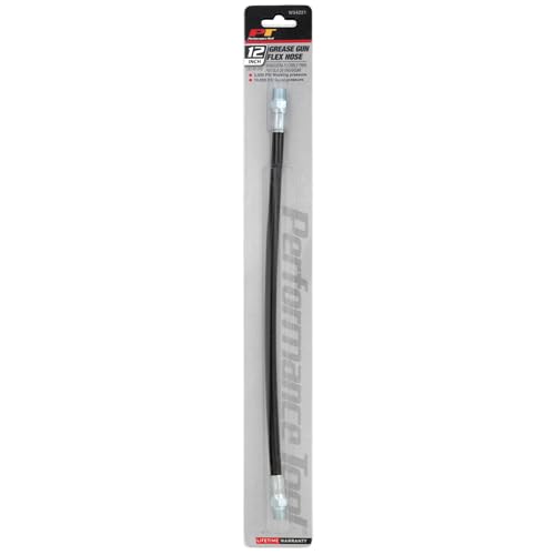 Image of Performance Tool W54221 12-Inch Flex Grease Gun Hose Extension 3,000 Working PSI (1 /8-Inch NPT)