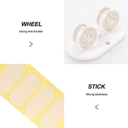 ULTECHNOVO 8Pcs Rodízios Giratórios Rodízios de Plástico para Móveis Rodízios de Caixa de Armazename