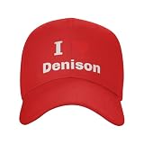 I Love Denison Baseball Cap for Men Women Caps Adjustable Dad Hat Trucker Hats Red