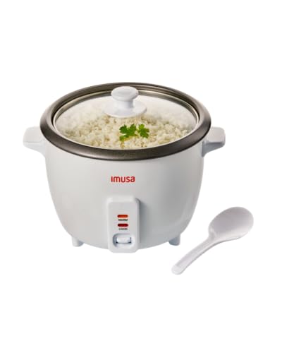 IMUSA USA GAU-00012 Electric NonStick Rice Cooker 5-Cup (Uncooked) 10-Cup (Cooked), White