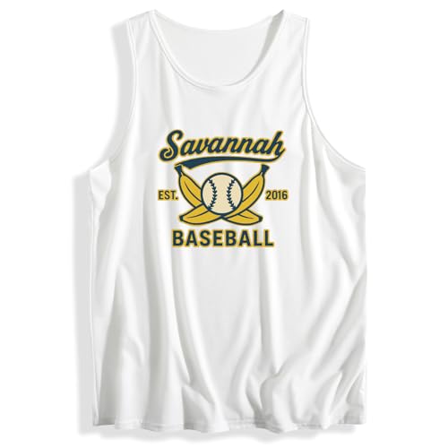 Retro Savannh Baseball Tank Top Vintage Banana Ball Shirt for Women Graphic Outfits Tee Workout