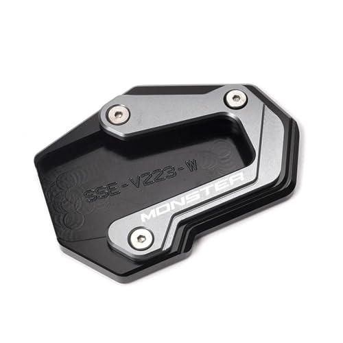 Erweitertes Upgrade Für Ducati Monster 950 SP 937 821 1200 1200S 2014-2023 2024 Motorrad Ständer Seitenständer Verlängerung Pad Enlarger Suport Platte(Gray)