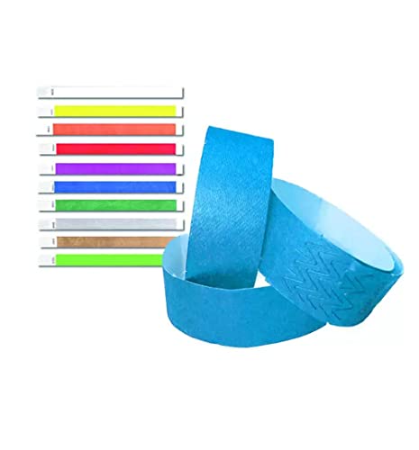 PARTY DISCOUNT Eintrittskontrollband papierähnlich, mit Klebeverschluss, 200er Pack blau