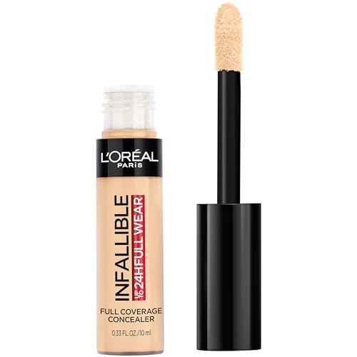 L'Oreal Paris Makeup Infallible Full Wear Waterproof Matte Concealer, Full Coverage, Vanilla, 0.33 fl. oz.