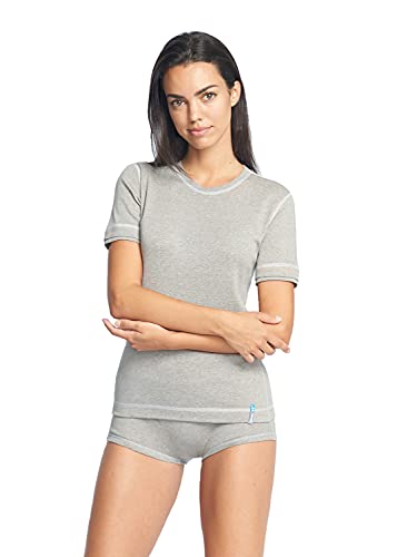 SILVER 25 - Kurzarmshirt Basic - Silberwäsche für Damen mit