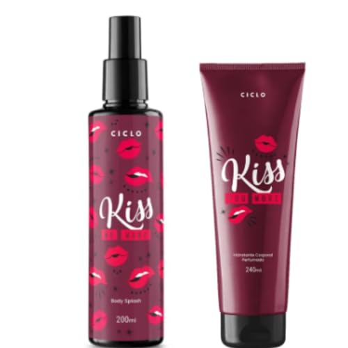 Kit Body Splash Kiss You More 200ml + Loção Hidratante Kiss You More 240ml
