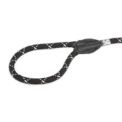 Julius-K9, 2020R-IDC, IDC Retriverleine, Durchmesser 12 mm x 2 m, rund, schwarz, fluoreszierender
