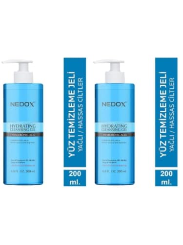 Yüz Temizleme Jeli 200 ml, Nedox 2 Adet Yağlı ve Akneye Eğilim Gösteren Ciltler için