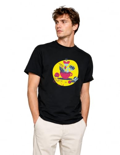 Image of Unisex Coffee Cup Graphic T-Shirt | Pure Cotton Crew Neck Tee