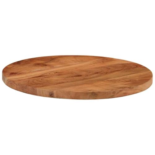 vidaXL Dessus de Table, Plateau de Table, Dessus de Table de Remplacement Salle de Séjour Intérieur, Ø40x3,8 cm Rond Bois Massif d'Acacia