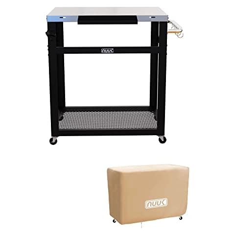 NUUK Double-Shelf Rolling Outdoor Dining Cart Table Cover