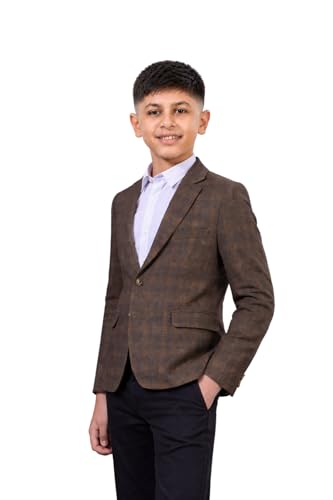 Image of SaintX Kids Boys Premium Blazer | Stretchable Structured Performance Grade Fabric | Fully Lined | Slim Fit | Formal & Casual Multi-Purpose Coat (1-14 Years KB02)
