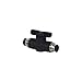 PneumaticPlus BUC Series Push To Connect Straight Union Ball Valve (1/4" OD X 1/4" OD Tube)