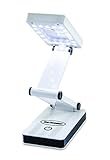 IdeaWorks JR7911 LED Desk Lamp, White with Magnifying Glass