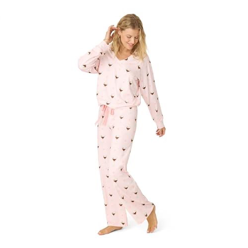 Image of PJ Salvage Women's [Amazon Exclusive] Cloud Jersey Open-bottom Pajama 2-piece Pj Set