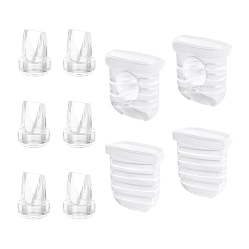 Image of TOVVILD 10PCS Breast Pump Parts for eufy/Discreet Duo/Nuliie, Duckbill Valves & Silicone Diaphragms Replacement Parts Compatible with eufy E10 / S1 / S1 Pro
