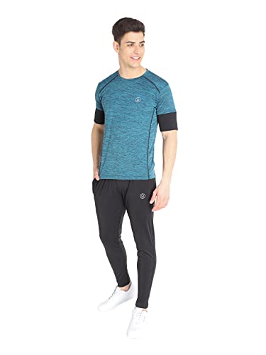 Image of CHKOKKO Men's Round Neck Half Sleeves Regular Dry Fit Gym Sports T-Shirt Sea Green L