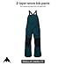 Burton Kids’ Skylar 2-Layer Bib Pants – Waterproof Winter Snowboard Bib Pants for Boys & Girls – Deep Emerald, Small