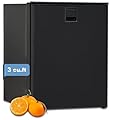 Smad 12V RV Refrigerator, 3 Cu.Ft RV Fridge, 12V/24V Camper Refrigerators with Freezer, Semi Truck Fridges Compact for Camping,Travel, Motorhome, Reversible Door, Adjustable Thermostat, Black
