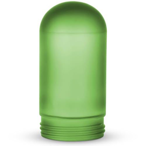 Image of OHLECTRIC Green Replacement Weather Tight Light Fixture - Threaded Bulb Cover - Sturdy Clear Glass Protectant - Frosted Globe Shade - Outdoor Vapor Proof Fixture
