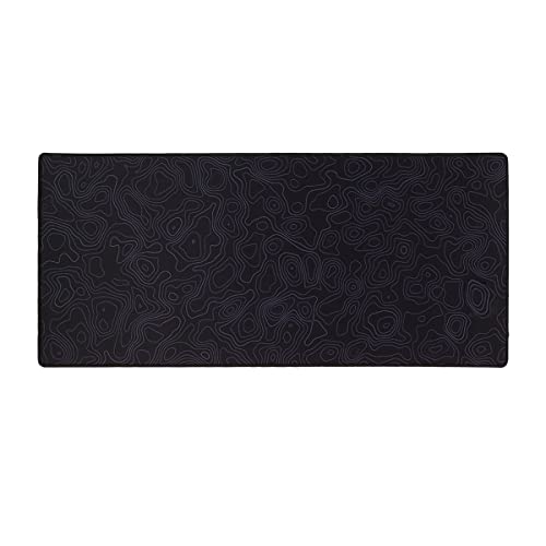 Black Topo RFP Inspired XL Extra Large Mouse Pad Desk Pad Gaming 4-Way Fabric Productivity Gaming Washable Office Computer Pad