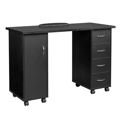 ELEMENT ACE Nail Beauty Manicure Table with 4 Drawers, Lockable