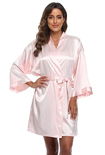 Image of Super Shopping-zone Women's Pure Bride Robes Embroidery Bridesmaid Robes Bridal Party Kimono Robe Wedding Sleepwear