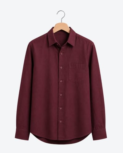 Image of Arvest Men's Solid Linen Casual Shirt | Regular Fit | Breathable | Full Sleeve