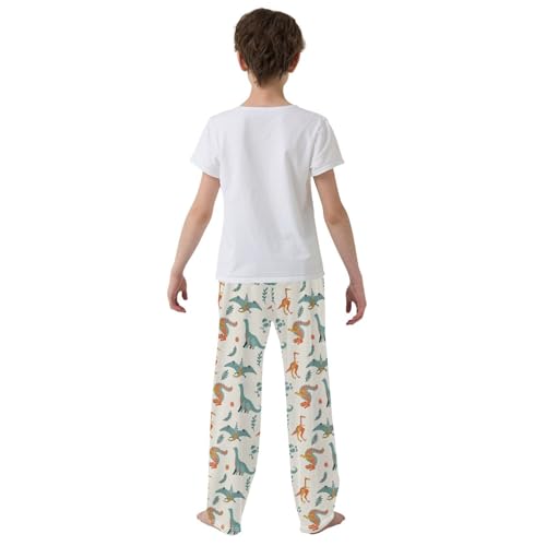 ZZKKO Cute Dinosaurs Eggs Cartoon Boys Pants for Kids Jogger Pants with Pockets S-XL3