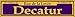 Decatur Purple Novelty Small Metal Street Sign K-1149