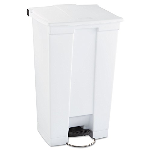 Image of Rubbermaid Commercial Products Step-On Trash Can with Lid, 23-Gallon, White, Hands-Free Sanitary Use Garbage Can for Medical Waste in Hospitals /Lab /Emergency /Patient Rooms