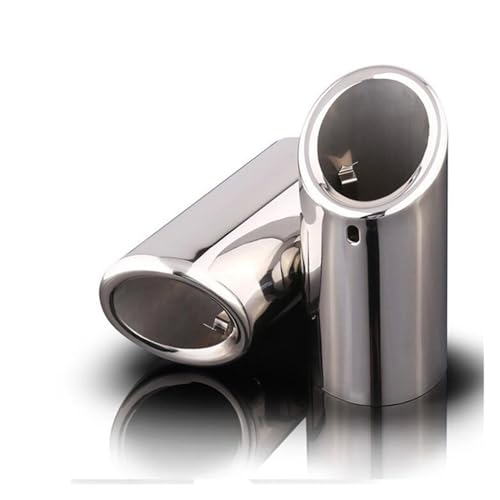 排気管 2pcs 76mm Car Inox Modification Exhaust Tip Headers Muffler Pipe Cover For Passat For VW CC For Tiguan(2pcs silver)