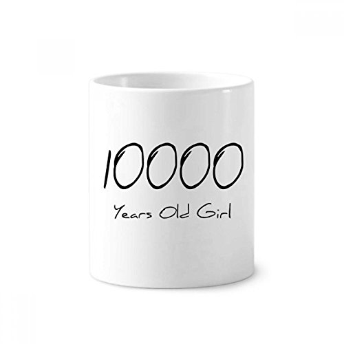 Cadeau porte-brosse à dents céramique fille 10000 ans tasse blanche 350ml