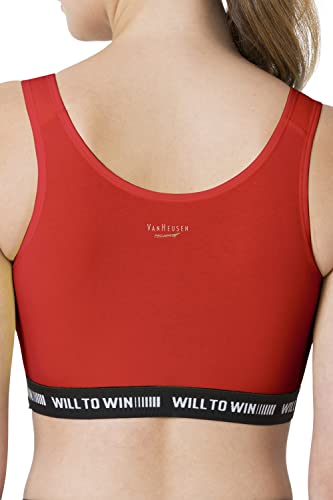 Image of Van Heusen Women's Slip-On Cotton Sports Bra | Full Coverage | Non-Padded | Non-Wired | Proactive Comfort Fit | Slip-On Easy Fit | High-Stretch Cotton | Breathable Fabric | Anti-Bacterial Tech | Color Fresh Technology | Keeps You Fresh | All-Day Active Comfort | Style 44006 | Available in Pack of 1 & 2