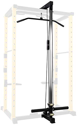 HulkFit Lat Pull-Down and Low Row Attachment for HulkFit Multi-Function Adjustable Power Cage, 500-Pound Capacity