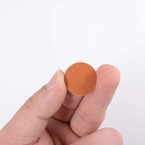 Image of uxcell Furniture Desk Table Self-Adhesive Screw Hole Covers Stickers 54 in 1 Dark Brown