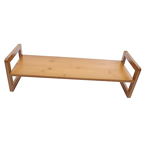 Supporto Laptop Legno Alzata per Monitor Ergonomica Rack Salvaspazio per Computer Design Compatto per Ufficio e Casa Resistente e Stabile