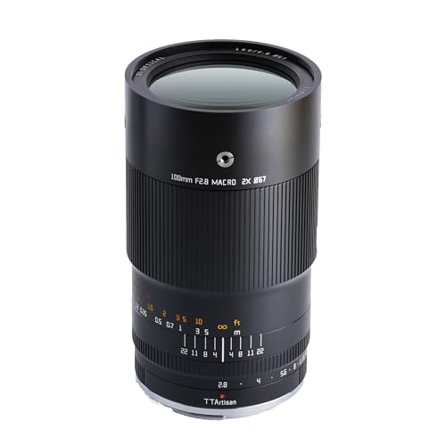 TTArtisan 100mm F2.8 Macro 2X Full Frame Camera Lense Compatible with Nikon F Mount SLR Cameras D6、D5、Df、D850、D810A、D810、D780、D750、D610