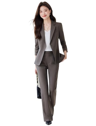 Costume à chevrons femme ensemble pantalon et veste business chic pour le bureau
