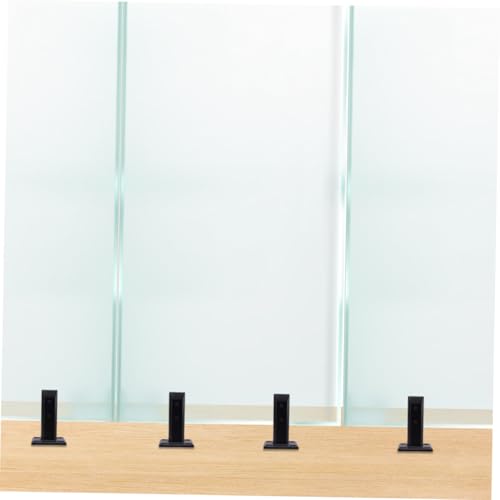 Support clip de fixation pour panneau verre avec couvercle et vis de pose - 7