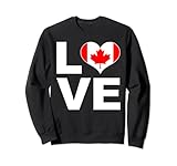 i love canada - bandiera cuore canada felpa