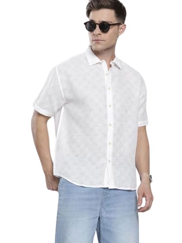 Chemise manches moyennes pour rester élégant et à l'aise en été blanc S